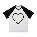 Contrast Raglan Sleeve Mesh T-Shirt