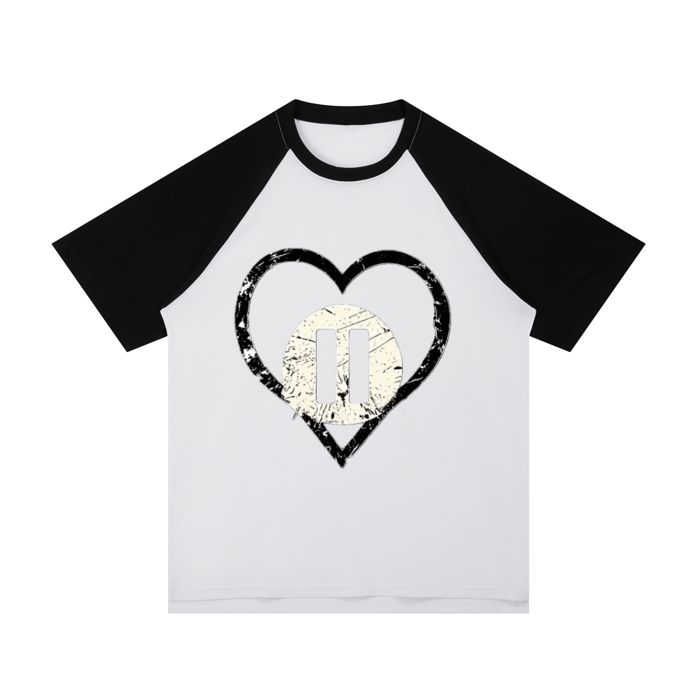Contrast Raglan Sleeve Mesh T-Shirt